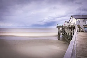 Beach Bar Prints: Beach bar on the beach of St. Peter-Ording, North Friesland, Schleswig-Holstein