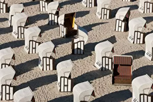 Images Dated 25th February 2011: Beach baskets wicker covered seats or Strondkorbes (German), Sellin, Rugen Island