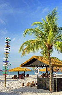 Sunloungers Prints: Beach at Berjaya Langkawi Resort, Langkawi, Kedah, Malaysia