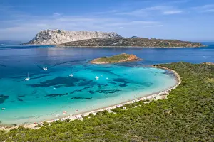 Transparent Prints: The beach of Capo Coda Cavallo and the Island of Tavolara (San Teodoro, Sassari province
