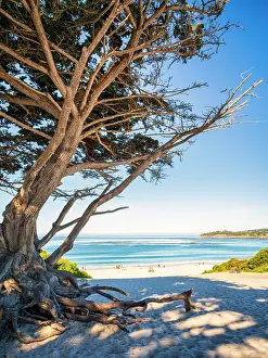 Small Town Prints: Beach at Carmel-by-the-Sea, Monterey Bay, California, USA