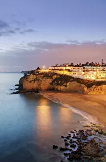 Images Dated 3rd April 2017: The beach of Carvoeiro at dusk. Algarve, Portugal