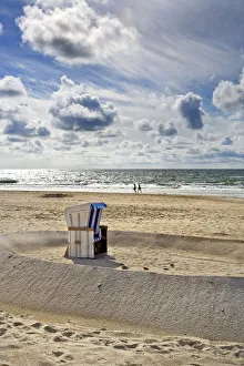 Beach chair, Sylt Island, North Frisian Islands, Schleswig Holstein, Germany