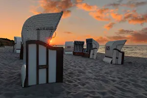 Beach Chair Prints: Beach chairs at the beach of Zingst
