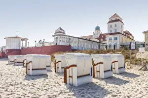 Baltic Coast Prints: Beach chairs in Binz on Ruegen, Mecklenburg-Western Pomerania, Northern Germany, Germany