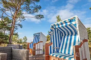 Baltic Sea Prints: Beach chairs in a cafe in Dierhagen