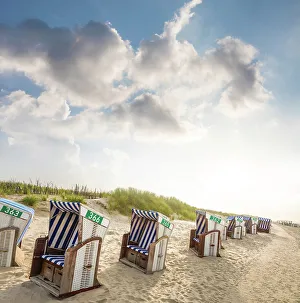 North Beach Prints: Beach chairs on the northern beach of Norderney