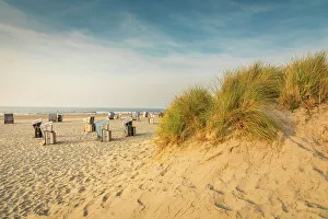 Nordsee Prints: Beach chairs on the northern beach of Norderney