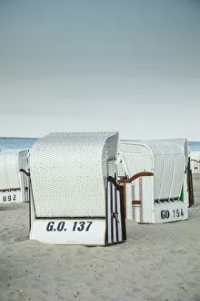Images Dated 27th July 2021: Beach chairs, Sellin, Rugen Island, Baltic Coast, Mecklenburg-Western Pomerania, Germany