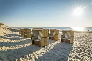 Sandy Beach Collection: Beach chairs on the west beach of Wenningstedt, Sylt, Schleswig-Holstein, Germany