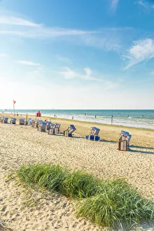 Beach Chair Prints: Beach chairs on the western beach of Norderney
