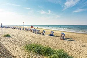 Beach Chair Prints: Beach chairs on the western beach of Norderney