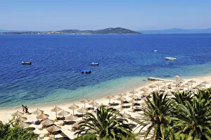 Images Dated 13th May 2014: Beach of Eagles Palace Hotel & Spa, Ouranopoli, Chalkidiki, Greece