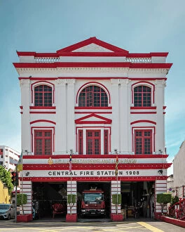 Chinatown Collection: Beach Fire Station, George Town, Pulau Pinang, Penang, Malaysia, Asia
