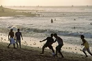 Play Gallery: Beach football at Mancora in northern Peru