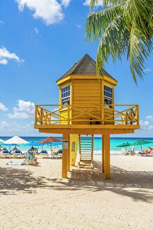 Images Dated 6th April 2023: Beach hut, Rockley Beach, Barbados, Caribbean