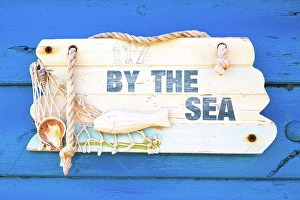 North Sea Prints: Beach hut sign in Whitby, North Yorkshire, England