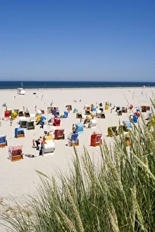 Beach Baskets Prints: Beach, Juist, the East Frisians, Germany