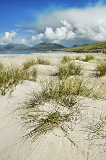 Harris Prints: Beach landscape with beachgrass on Harris - United Kingdom, Scotland, Outer Hebrides