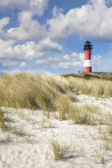 Dunes Gallery: Beach and lighthouse Hoernum, Sylt, Schleswig-Holstein, Germany