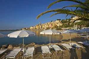 Images Dated 15th March 2013: Beach of Menton, Cote d´Azur, France