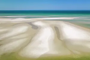 Brewster Prints: Beach patterns at low tide, Cape Cod, Brewster, Massachusetts, USA