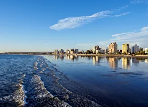Argentine Prints: Beach in Puerto Madryn, The Welsh Settlement, Chubut Province, Patagonia, Argentina
