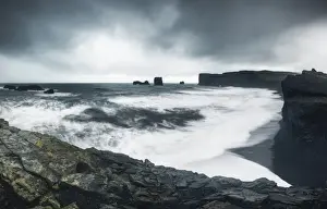 Beach of Reynisfjara, Vik, Sudurland, Iceland, Europe