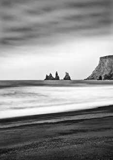 B And W Collection: Beach at Vik, Iceland