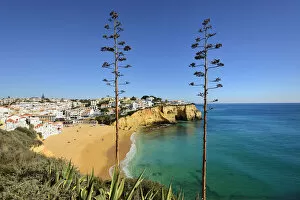 Atlantic Coast Gallery: The beach and village of Carvoeiro. Lagoa, Algarve, Portugal