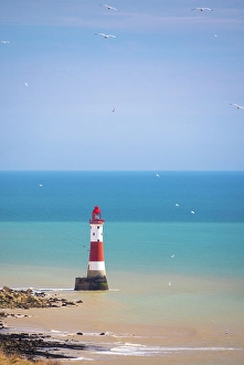 English Channel Prints: Beachy Head Lighthouse, South Downs National Park, East Sussex, England