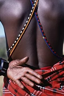Masai Collection: Beaded cross-belts worn by a Laikipiak Msai elder