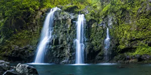 Maui Prints: Three Bears Waterfall, Maui, Hawaii, USA