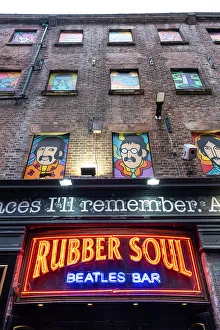 Liverpool Prints: Beatles Bar on Mathew Street, Liverpool, Merseyside, England, UK