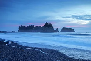 Sea Stacks Prints: Beautiful beach at Olympic National Park, Washington, USA