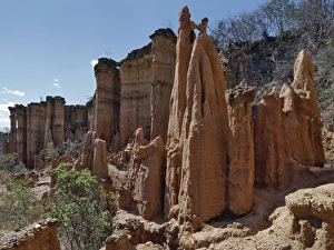 Beautiful earth and stone pillars fashioned by centuries of weathering Beautiful earth and stone pillars fashioned by centuries of weathering