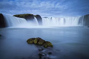 Images Dated 8th April 2020: Beautiful Godafoss waterfall against cloudy sky, Northern Iceland, Iceland