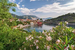 West Coast Prints: Beautiful harbour village of Asos on the west coast of Kefalonia in the Ionian Islands