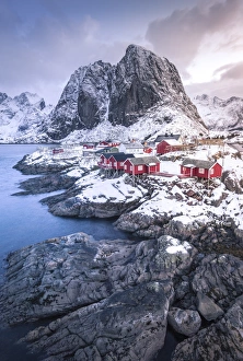 Lofoten Prints: Beautiful and iconic Hamnoy village, Lofoten Islands, Norway