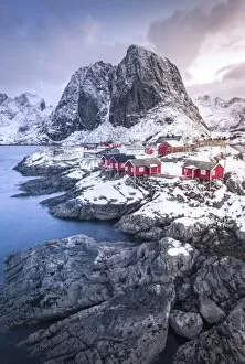 Fjord Collection: Beautiful and iconic Hamnoy village, Lofoten Islands, Norway