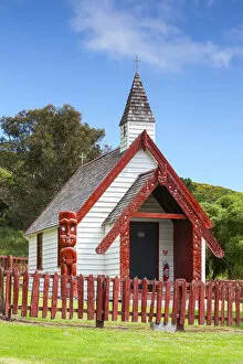 Images Dated 2014 March: The beautiful little Onuku Church, Akaroa, Banks Peninsular, Canterbury, South Island