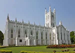 Kolkata Prints: The beautiful Neo-Gothic St Pauls Cathedral was built between 1839 and 1847