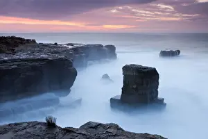 Beautiful sunrise over the rocky coast of Portland Bill on the Jurassic Coast, Dorset