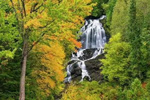 Rapids Prints: Beaver Brook Falls in autumn, Colebrook, New Hampshire, USa