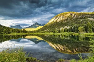 Waters Edge Prints: Beaver Lake Reflections, Marble, Colorado, USA
