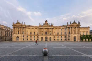 Platz Prints: Bebelplatz, a square with a memorial to Nazi book burning and university building, Berlin