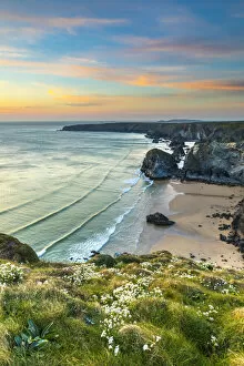 Images Dated 26th April 2021: Bedruthan Steps, Cornwall, England, UK