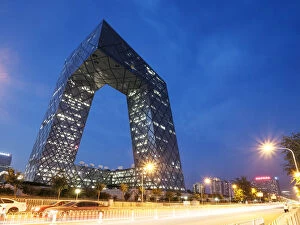 Images Dated 24th June 2014: Beijing, China. New China Central Television CCTV building at night