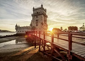 Jetty Gallery: Belem Tower at sunset, Lisbon, Portugal