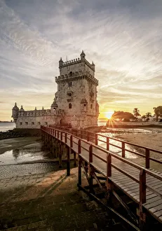 Belem Tower at sunset, Lisbon, Portugal